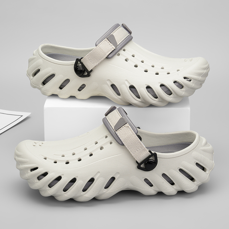 Men Shoes Brand - ブランドメンズスリッポンシューズ - 柔らかく快適な穴あきシューズ、屋外防水、身長アップ効果のあるクールなシューズ、EVAドライビングシューズ