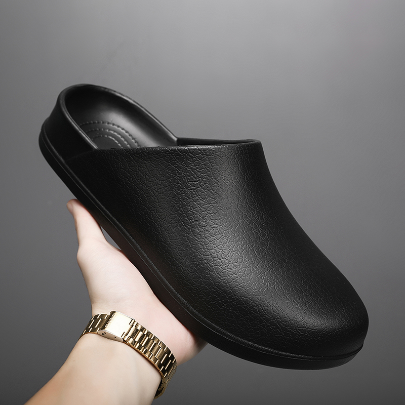 Men'S Shoes Daily Use - 男性スリッパ防水アンチスキッドシェフシューズ通気性スリップオンカジュアルホームスリッパ軽量ビーチサンダル男性ガーデン下駄