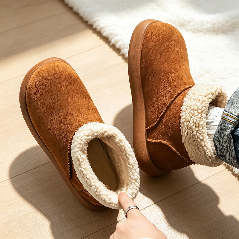 Men'S Shoes With Height Increase - 秋冬用メンズスノーブーツ、フリース裏地と厚手の断熱材付き、男女兼用の暖かいコットンシューズ、厚底で身長を高く見せる滑り止め付きのアウトドア用暖かいファーショートブーツ。