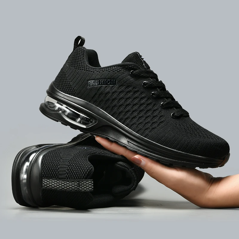 Men Shoes Size 46 - 男性ランニングシューズレースアップスニーカーファッション軽量男性カジュアルシューズメッシュウォーキングテニスシューズ屋外男性靴プラスサイズ 47