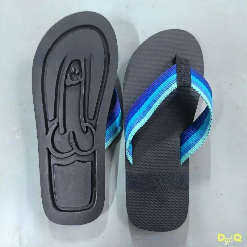 Men Shoes Louboutin - 2025 隠しペニスフロップパロディクリエイティブペニススリッパ夏のビーチコンフォートノンスリップメンズサンダルビーチフリップフロップディックスリッパ