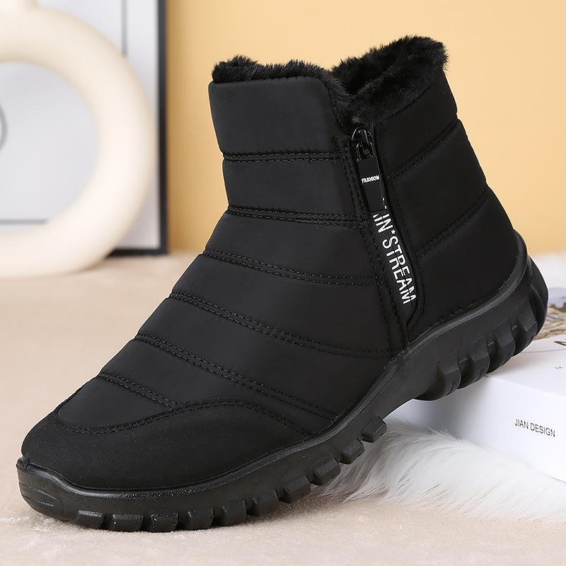 Men'S Shoes Daily Use - メンズアンクルスノーブーツ 防水 滑り止め カジュアルシューズ 保温性のあるプラッシュ素材 プラスサイズ