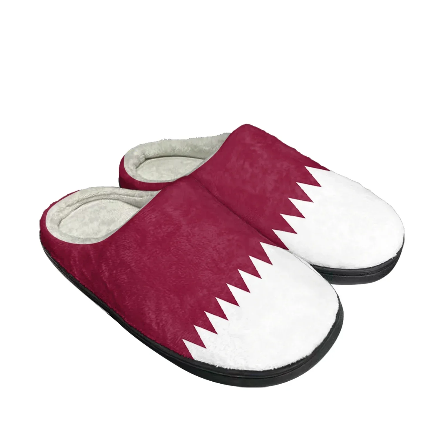 Men Shoes Qatar - カタール国旗ホームコットンカスタムスリッパメンズレディースサンダルカタールぬいぐるみ寝室カジュアル保温靴サーマルスリッパ