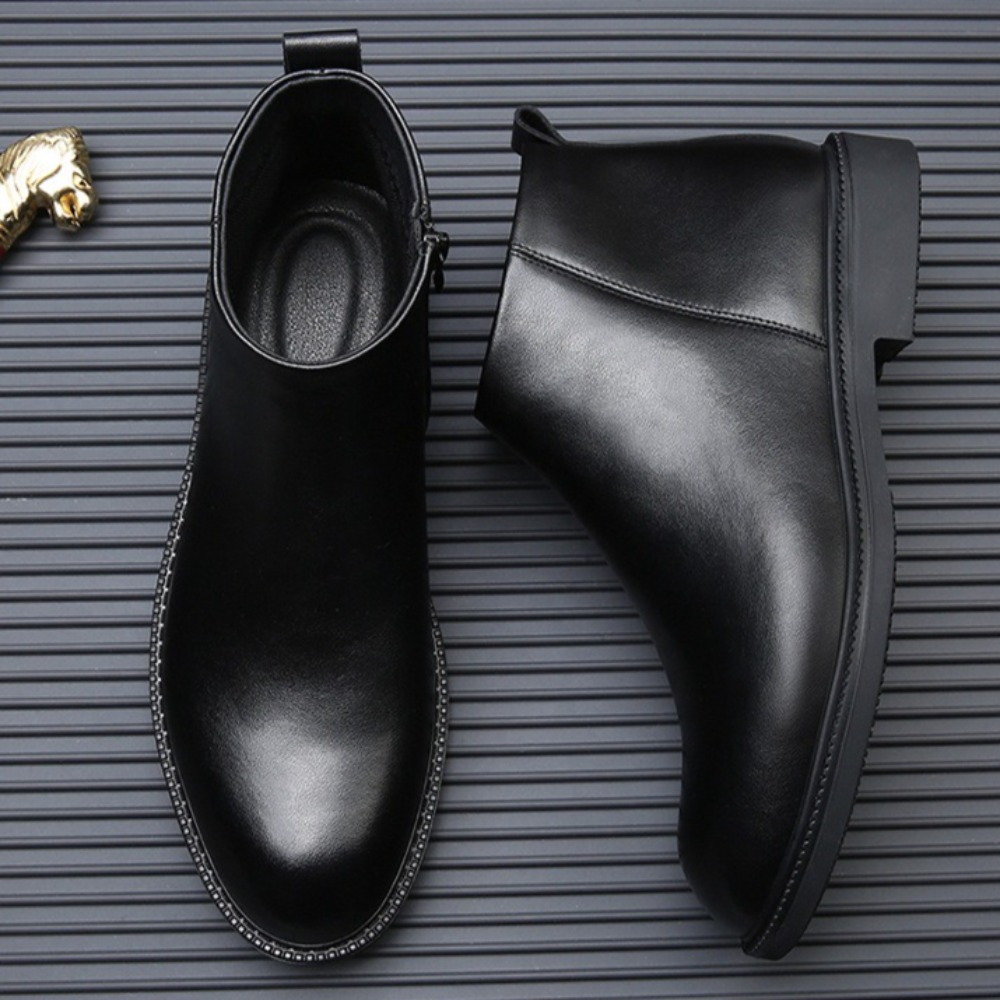 メンズチェルシーブーツ 秋冬 レザー メンズブーツ ブリティ - Men Shoes Size 46 のレビューと価格