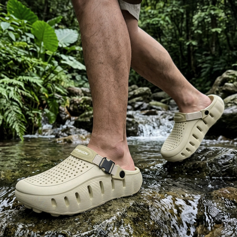コンフォートプラットフォームミックスカラーブランドクロッグメ - Men Shoes Brand のレビューと価格
