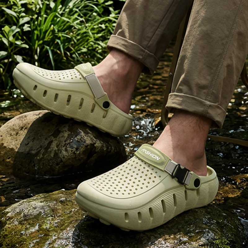 コンフォートプラットフォームミックスカラーブランドクロッグメ - Men Shoes Brand のレビューと価格