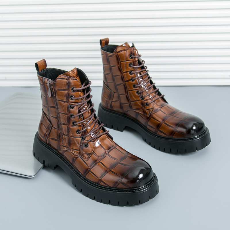 夏のメンズファッションチェルシーブーツブラックブラウンアメリ - Men Shoes Brand のレビューと価格