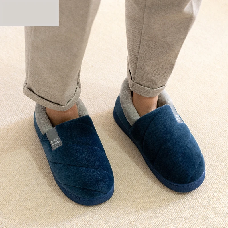メンズスリッパ 冬用 無地 ラップヒール プラッシュスリッパ - Men Shoes Size 46 のレビューと価格
