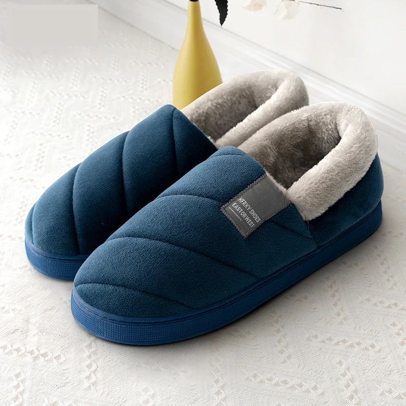 メンズスリッパ 冬用 無地 ラップヒール プラッシュスリッパ - Men Shoes Size 46 のレビューと価格