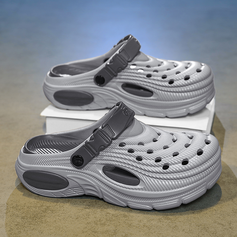 メンズ 5 センチメートル厚底クロッグスリッパソフト滑り止め - Men'S Shoes Daily Use のレビューと価格