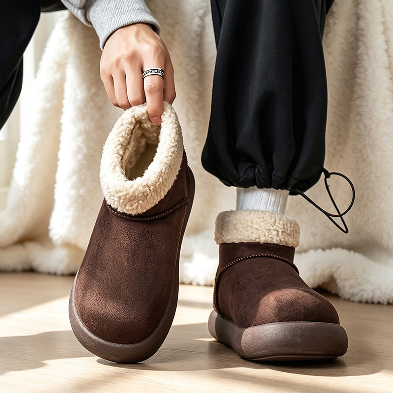 秋冬用メンズスノーブーツ、フリース裏地と厚手の断熱材付き、男 - Men'S Shoes With Height Increase のレビューと価格