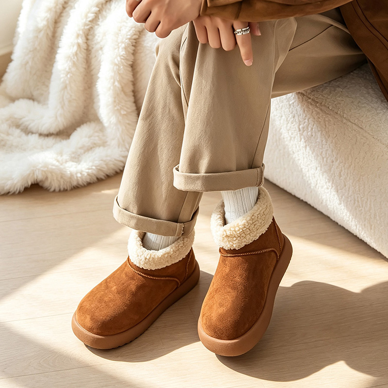 秋冬用メンズスノーブーツ、フリース裏地と厚手の断熱材付き、男 - Men'S Shoes With Height Increase のレビューと価格