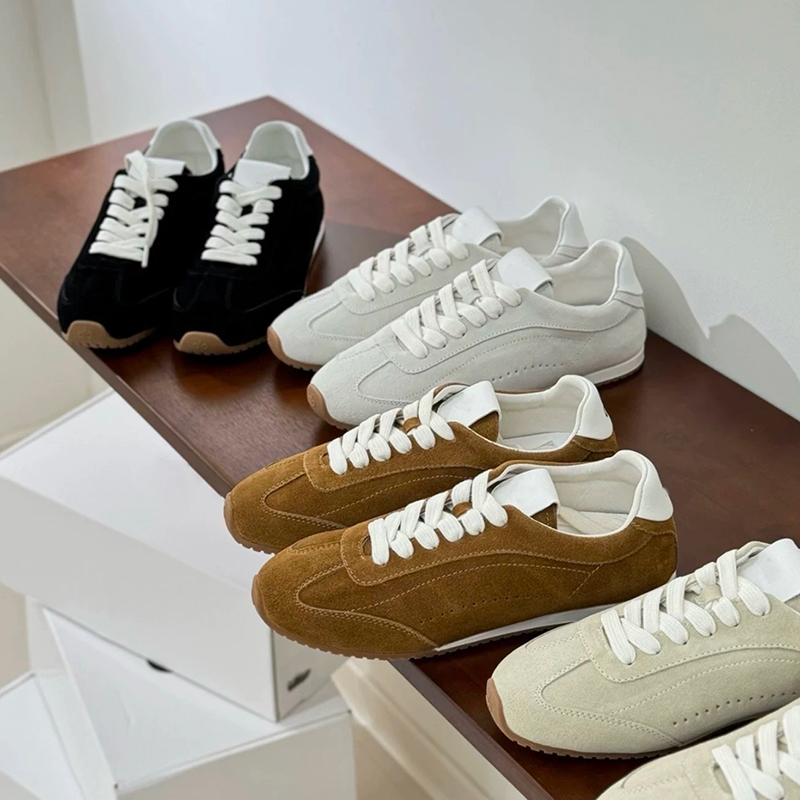ユニセックスレディースカジュアルシューズ本革スエードスニーカ - Men Shoes Marks のレビューと価格