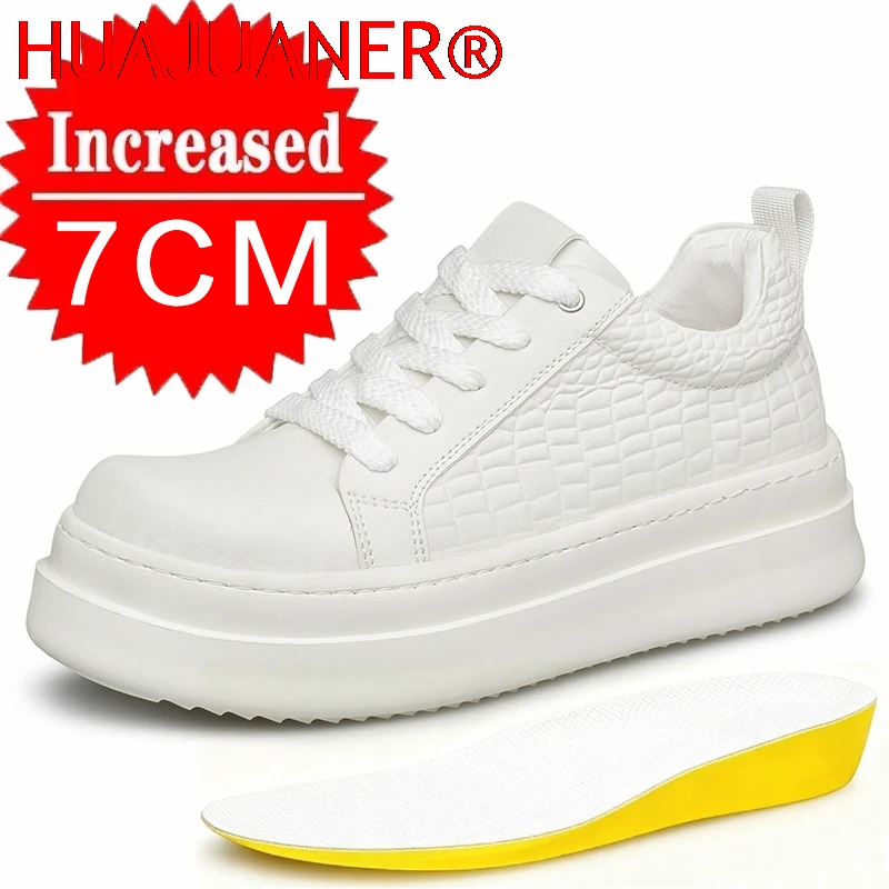 メンズレザーエレベーターシューズ 7cm隠し身長アップ 厚底 - Men'S Shoes With Height Increase のレビューと価格
