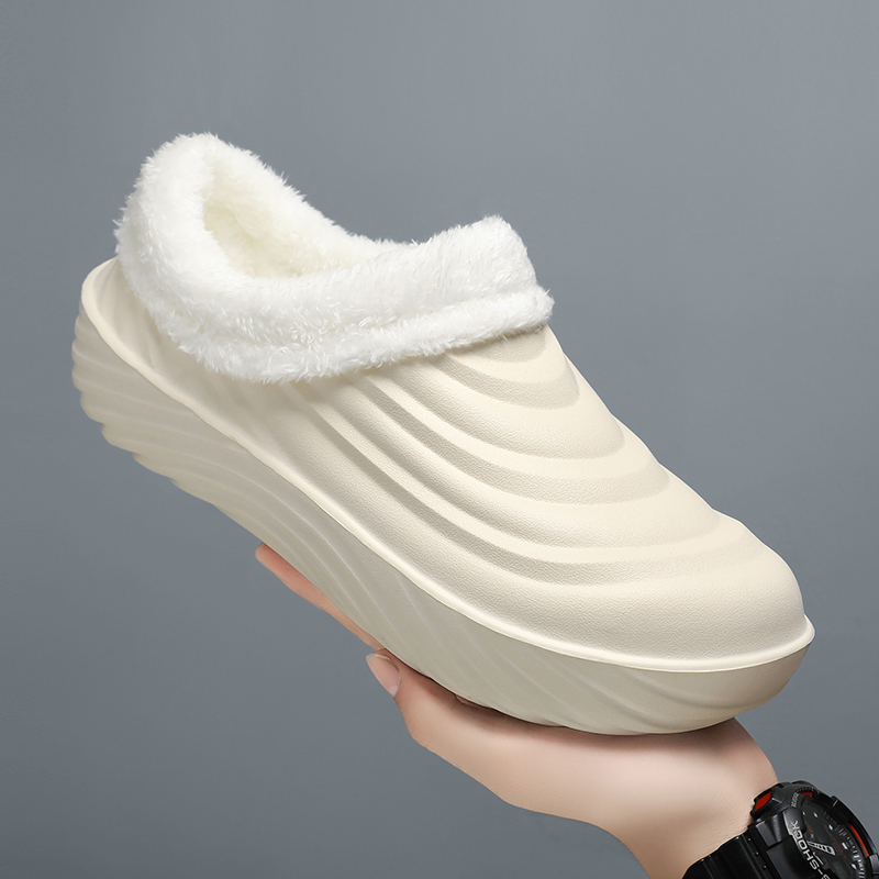 女性スリッパ綿男性冬靴高品質高級パッド入り毛皮デザイナーブラ - Men Shoes Brand のレビューと価格