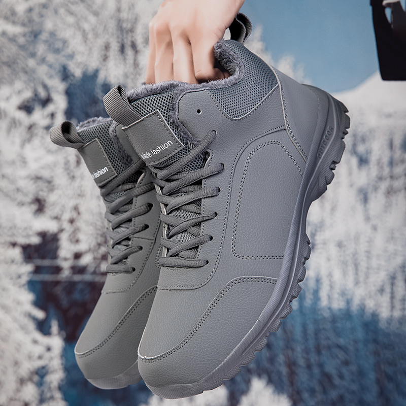 冬のメンズブーツ暖かい豪華なメンズスノーブーツ高品質冬の滑り - Men Shoes Marks のレビューと価格
