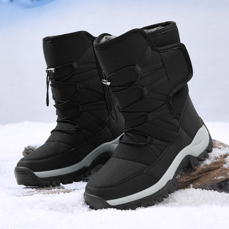 ブランドメンズ冬靴防水メンズブーツ暖かい豪華なカップルスノー - Men Shoes Brand のレビューと価格