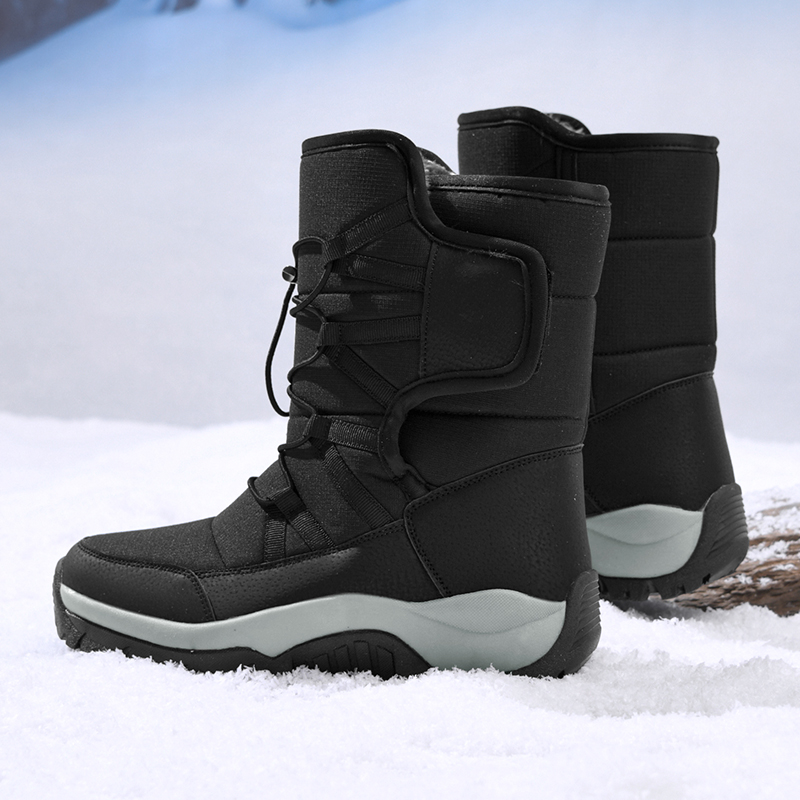 ブランドメンズ冬靴防水メンズブーツ暖かい豪華なカップルスノー - Men Shoes Brand のレビューと価格
