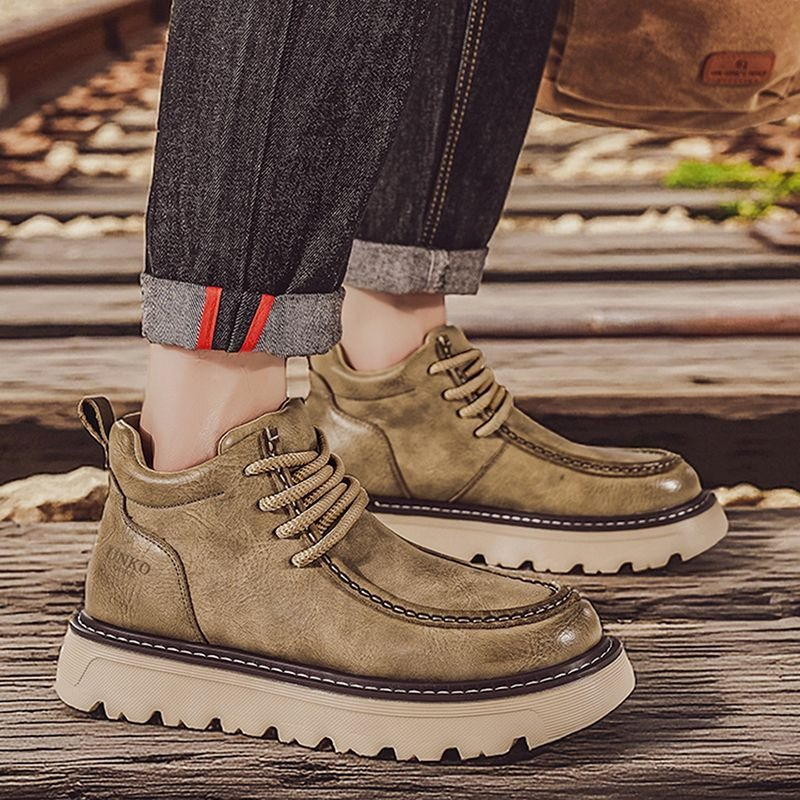 メンズ冬用チェルシーブーツ ブリティッシュスタイル 厚底 身 - Men'S Shoes With Height Increase のレビューと価格
