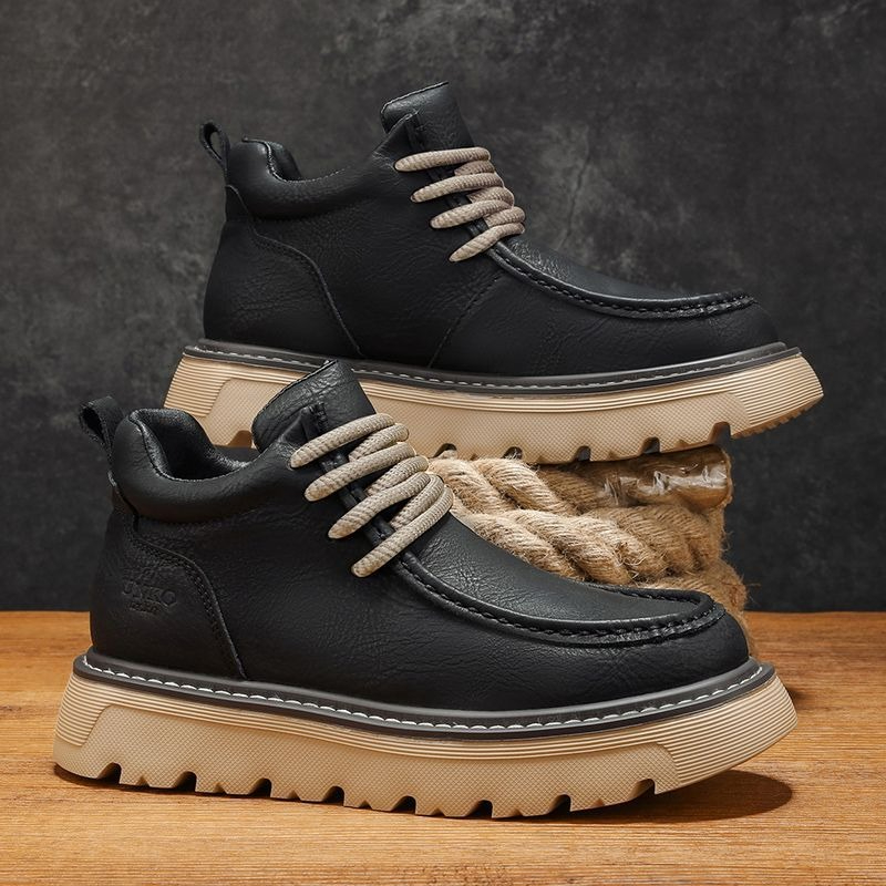 メンズ冬用チェルシーブーツ ブリティッシュスタイル 厚底 身 - Men'S Shoes With Height Increase のレビューと価格