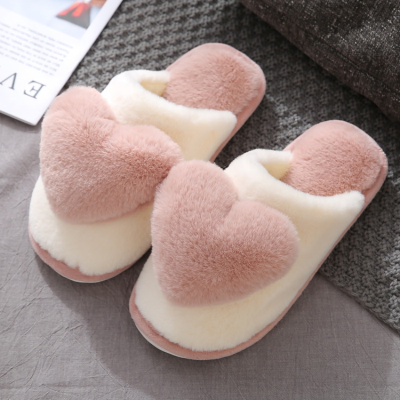 冬暖かいハート柄綿スリッパ女性屋内カジュアル快適なサンダル男 - Men Shoes Casual のレビューと価格