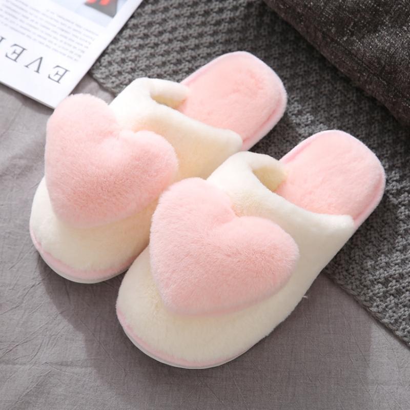 冬暖かいハート柄綿スリッパ女性屋内カジュアル快適なサンダル男 - Men Shoes Casual のレビューと価格