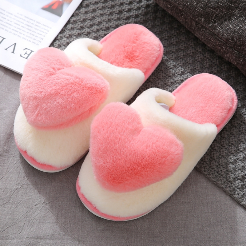 冬暖かいハート柄綿スリッパ女性屋内カジュアル快適なサンダル男 - Men Shoes Casual のレビューと価格
