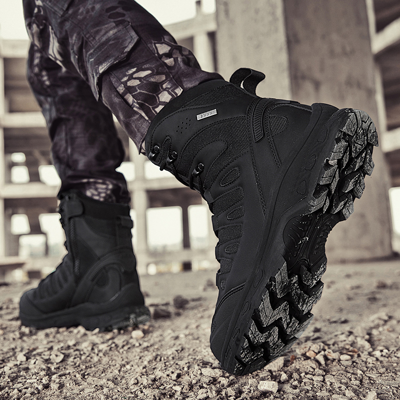 新しい男性の戦術的なブーツ軍事ブランド狩猟ハイキング靴足首防 - Men Shoes Brand のレビューと価格