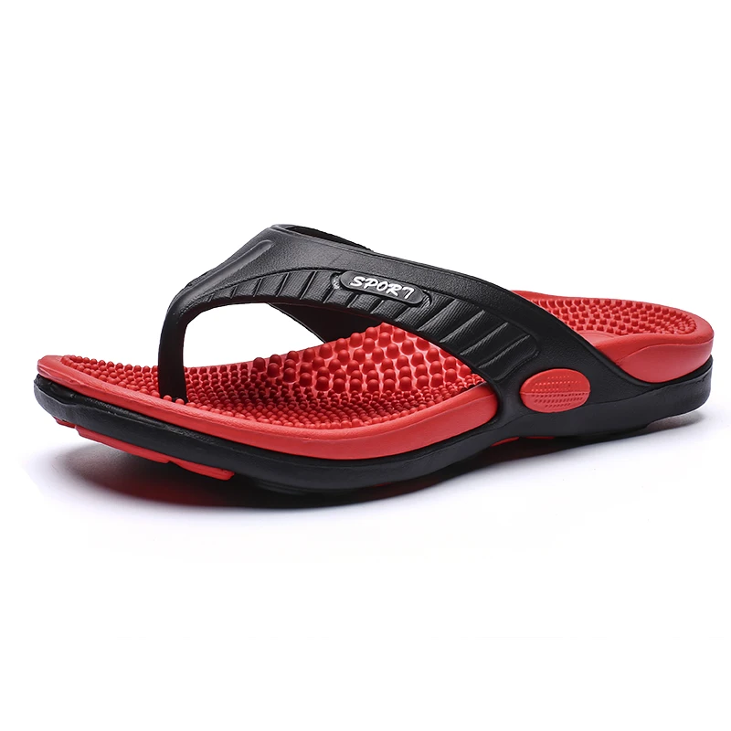 プラスサイズ 46 男性スリッパマッサージフリップフロップ男 - Men Shoes Size 46 のレビューと価格