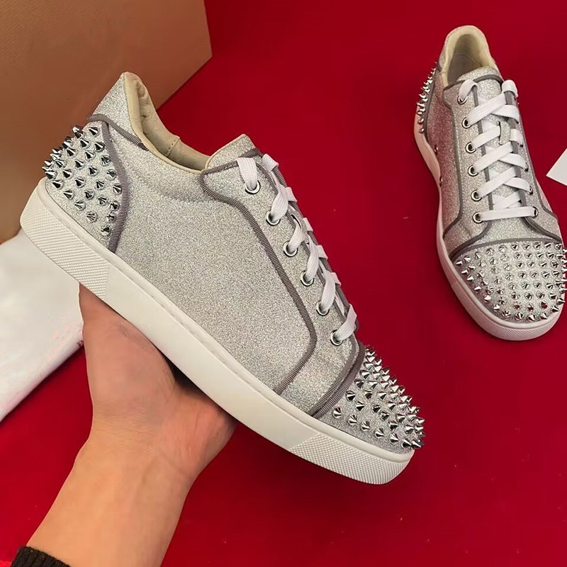 男性高級ファッションリベット靴レースアップオリジナルレザーオ - Men Shoes Louboutin のレビューと価格