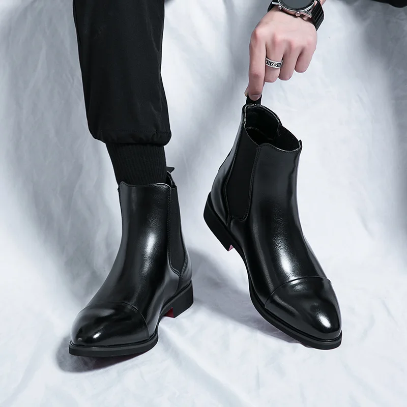 メンズブーツ高級ブランドレザーブーツファッションハイトップチ - Men Shoes Louboutin のレビューと価格