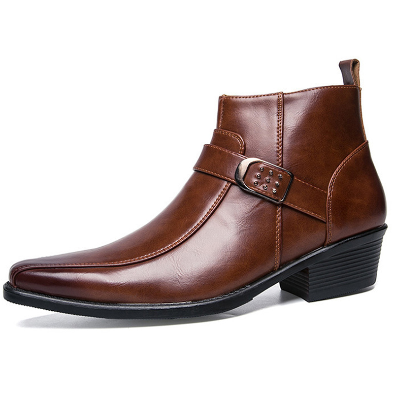 2026年新作 メンズ レトロ カウボーイブーツ レザーシュ - Men Shoes Brand のレビューと価格