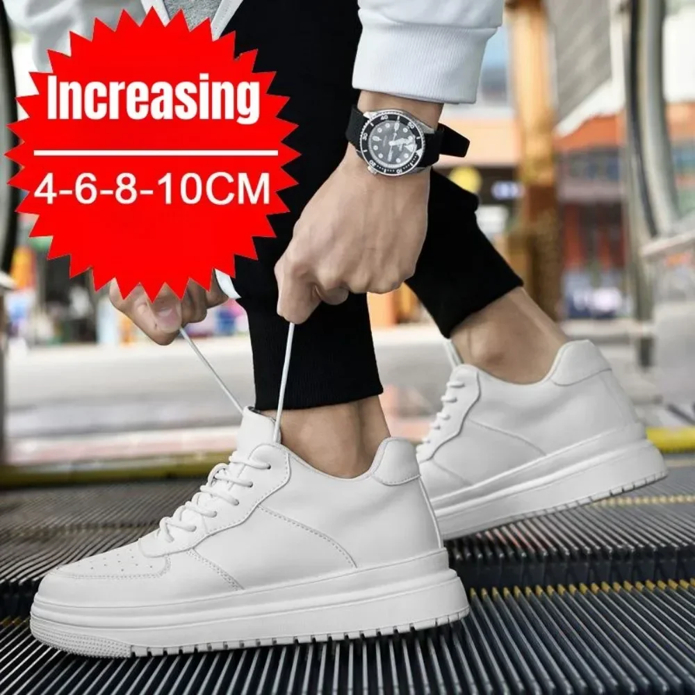 冬の新作メンズ身長アップシューズ 10cm 見えないインソー - Men Shoes Size 46 のレビューと価格