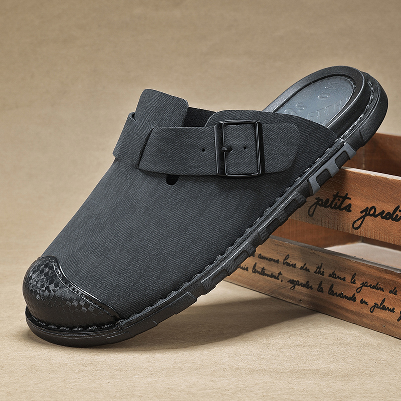 メンズサンダル 夏 PUレザー 無地 スリッパ フラット ア - Men Shoes Size 46 のレビューと価格