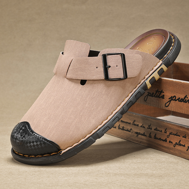 メンズサンダル 夏 PUレザー 無地 スリッパ フラット ア - Men Shoes Size 46 のレビューと価格