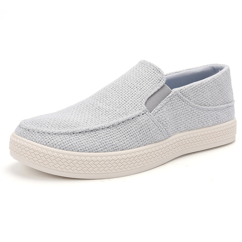 メンズリネンスリッポンローファー、通気性のある織物アッパー、 - Men'S Shoes Daily Use のレビューと価格