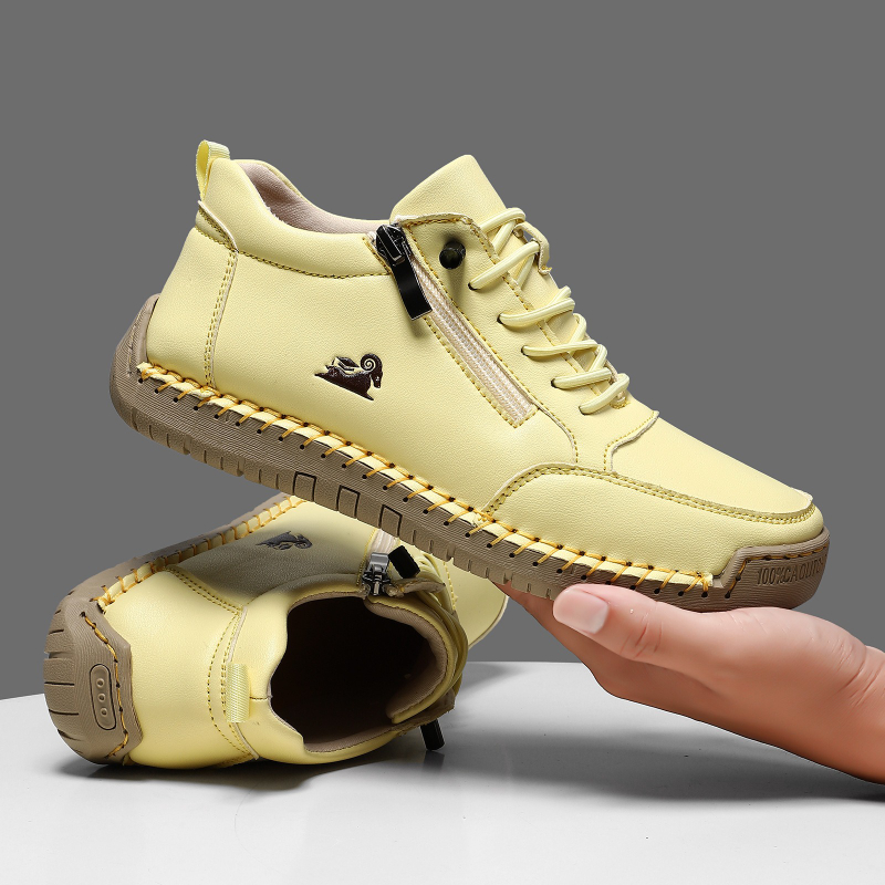 女性用スニーカー手作りレザーカジュアルシューズアウトドアソフ - Men Shoes Marks のレビューと価格