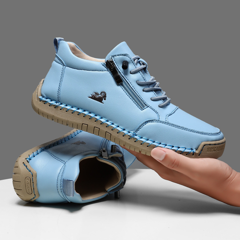 女性用スニーカー手作りレザーカジュアルシューズアウトドアソフ - Men Shoes Marks のレビューと価格